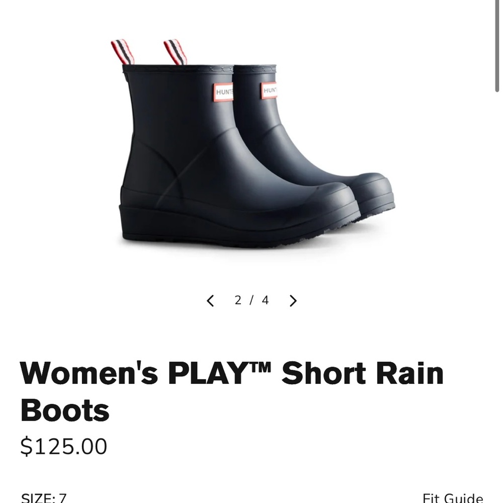 Hunter Women's Navy Short Rain Boots